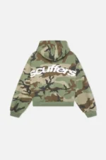 Scuffers Sudadera con capucha y cremallera de camuflaje SCFF (4)