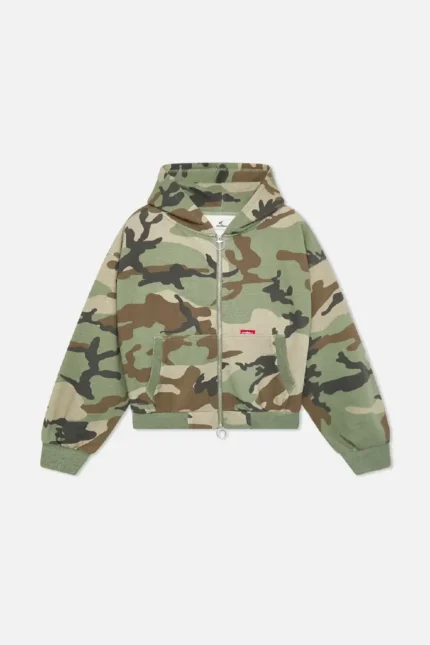 Scuffers Sudadera con capucha y cremallera de camuflaje SCFF (5)